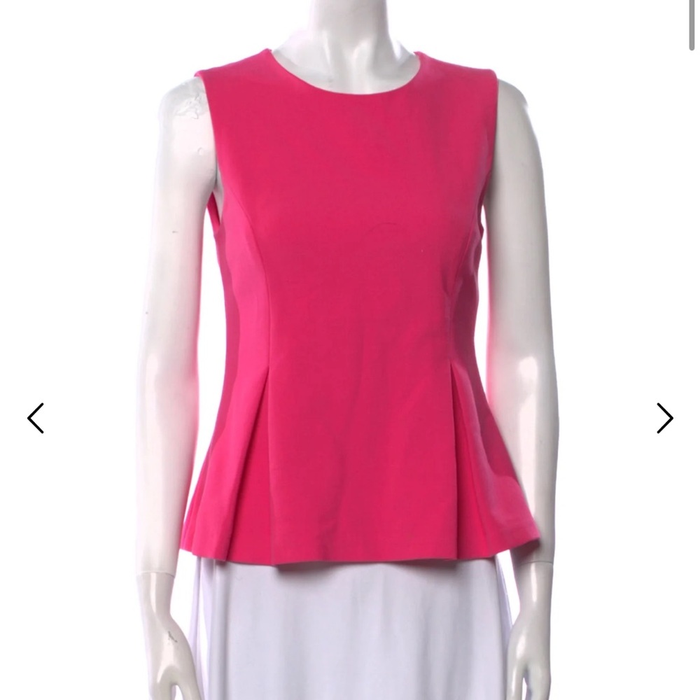Diane Von Furstenberg Fuchsia Peplum Blouse XS